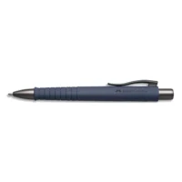 FABER CASTELL Stylo-bille POLY BALL, pointe XB, encre bleue, corps Bleu marine