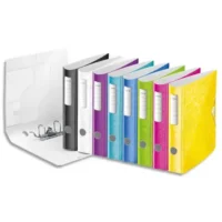 LEITZ Classeur à levier WOW Active 180°, A4, 6,5 cm, PP, assorti de couleurs