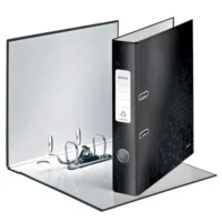 LEITZ Classeur à levier WOW 180°, A4, 5 cm, carton pelliculé, noir