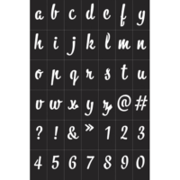 GRAINE CREATIVE Pochoirs Alphabétique Noir en vinyle souple, adhésifs, repositionnables, pour textiles…