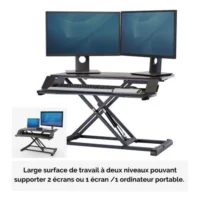 FELLOWES Plateforme assis-debout Corsivo Noire 8091001