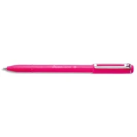 PENTEL Stylo bille à capuchon iZee 1 mm Rose à faible viscosité.Clip métal, zone alvéolée, rechargeable