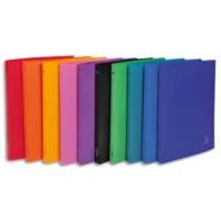 EXACOMPTA Classeur 4 anneaux OPAK dos 20mm en polypropylène 5/10e. Coloris assortis
