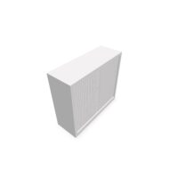 Armoire à rideaux H. 105 x L. 120 x P. 43 cm - corps gris - rideaux gris - équipée de 2 tablettes + rail