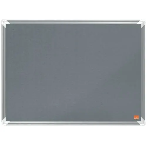 NOBO Tableau d'affichage en feutre Premium Plus - 600 x 450 mm - gris - 1915194