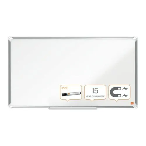 NOBO Tableau blanc en acier laqué Premium Plus magnétique 890 x 500 mm - Blanc - 1915371 – Image 4