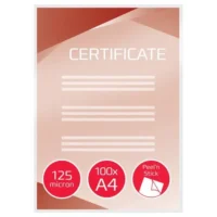 GBC Paquet de 100 Pochettes de plastification/signalisation GBC Peel 'n Stick A4, 2 x 125 microns 3747243