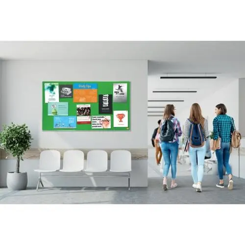NOBO Tableau d'affichage Widescreen en feutre Impression Pro - 890 x 500 mm - vert - 1915425 – Image 5