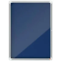NOBO Vitrine d'affichage porte battante Premium Plus - feutre bleu - 9 x A4 - 1902556