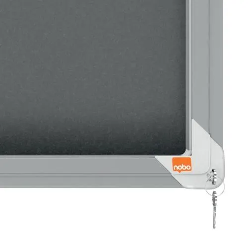 NOBO Vitrine d'affichage porte coulissante Premium Plus - feutre gris - 12 x A4 - 1915337 – Image 5