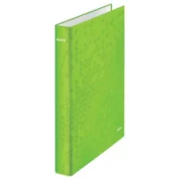 LEITZ Classeur 4 anneaux Ø25 WOW en carton pelliculé. Dos 4 cm. Format A4+. Coloris Vert