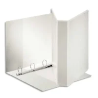 ESSELTE Classeur à couverture personnalisable sur trois faces PP Blanc – dos de 6,5 cm