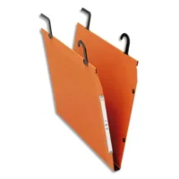 ESSELTE Boîte de 25 dossiers suspendus TMG pour TUBE en kraft 240g. Fond V, bouton-pression. Orange