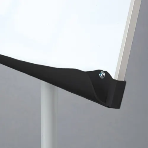 Chevalet mobile Excellence cadre Noir, surface laquée magnétique L75 x H107 cm, 2 bras latéraux – Image 3
