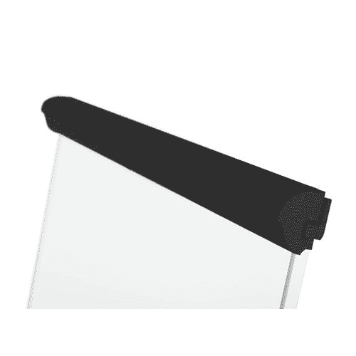 Chevalet mobile Excellence cadre Noir, surface laquée magnétique L75 x H107 cm, 2 bras latéraux – Image 4
