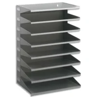 DURABLE Trieur horizontal 8 compartiments en acier epoxy. Pour doc A4+. L36 x H54 x P25 cm - Gris