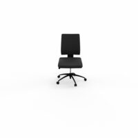 Siège Opus - mécanisme synchrone réglable en intensité avec profondeur d'assise réglable - assise et dossier tissu Bondaï  noir - piètement nylon noir - Roulettes pour sol dur