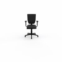 Siège Alter - mécanisme synchrone avec accotoirs 1D - assise standard et dossier tissu Bondaï noir - piètement nylon noir