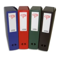 PERGAMY Boîte de classement dos de 8 cm, en polypropylène 7/10e. Coloris assortis