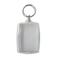 GRAINE CREATIVE Lot de 6 porte-clés rectangle transparents à décorer format 50 x 40 mm