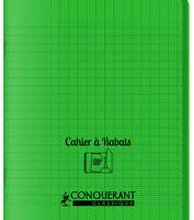 CONQUERANT CLASSIQUE Cahier à rabat 240 x 320 mm, vert