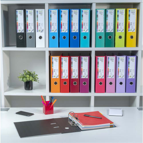 EXACOMPTA Classeur à levier en polypro PREMTOUCH dos de 8cm, coloris Fuchsia – Image 3