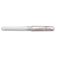 UNI-BALL Stylo bille pointe large encre gel Blanche SIGNO BROAD, corps avec grip +capuchon UNI-BALL
