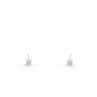 Jeu de pinces de fixation Solange métal lisse blanc pour poste Individuel - fixation frontale panneau H. 40 cm