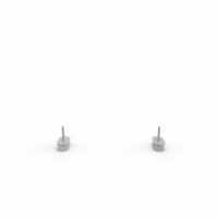 Jeu de pinces de fixation Solange métal lisse gris aluminium pour postes en vis-à-vis - panneau H. 40 cm fixation double