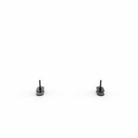 Jeu de pinces de fixation Solange métal lisse noir pour postes en vis-à-vis - panneau H. 40 cm fixation double