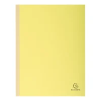 EXACOMPTA Paquet de 25 chemises à dos toilé, carte 320 grammes, dos 3cm, 24x32cm, coloris Jaune