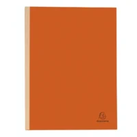 EXACOMPTA Paquet de 25 chemises à dos toilé, carte 320 grammes, dos 3cm, 24x32cm, coloris Orange