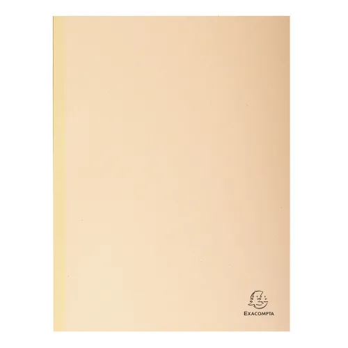 EXACOMPTA Paquet de 25 chemises à dos toilé, carte 320 grammes, dos 3cm, 24x32cm, coloris bulle