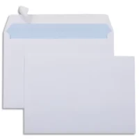 Boîte de 500 enveloppes Blanches 80g C5 162x229 mm auto-adhésives