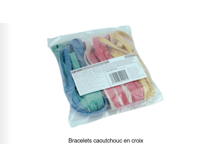 MAPED Bracelets caoutchouc en croix, 190 mm, assorti