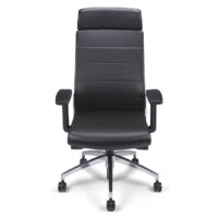 Fauteuil de direction synchrone cuir noir