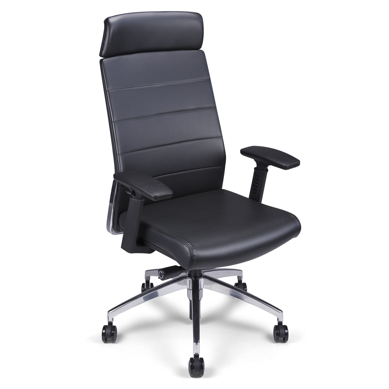 Fauteuil de direction synchrone cuir noir – Image 6